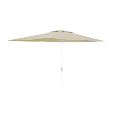 Marbueno Parasol Staal 8 Staven D270 cm Polyester Wit Tuin, Zwembad en Terras 10187