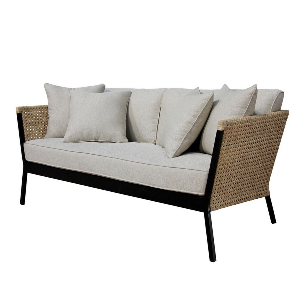 Elvara Niva Architectural 2-Zitsbank – Deep Black Aluminium – 171 cm