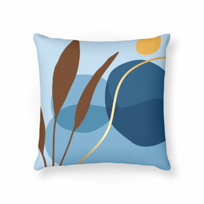 Elvara Añil Heritage Kussenhoes – Indigo Multicolour – 70% Katoen – 45 x 45 cm