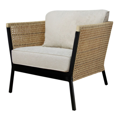 Elvara Niva Architectural Fauteuil – Deep Black Aluminium – 81 cm